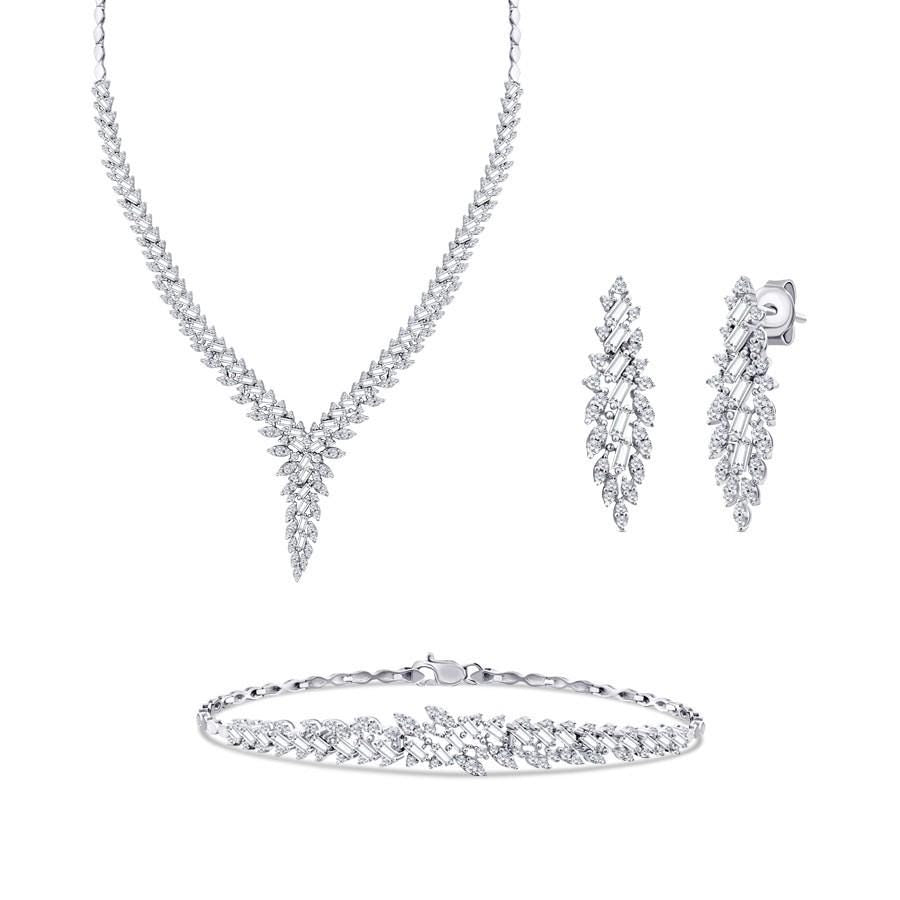 14K White Gold Natural Baguette Diamond Band Bridal Eternity