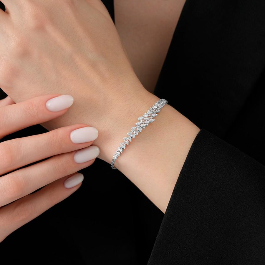14K White Gold Natural Baguette Diamond Band Bridal Eternity