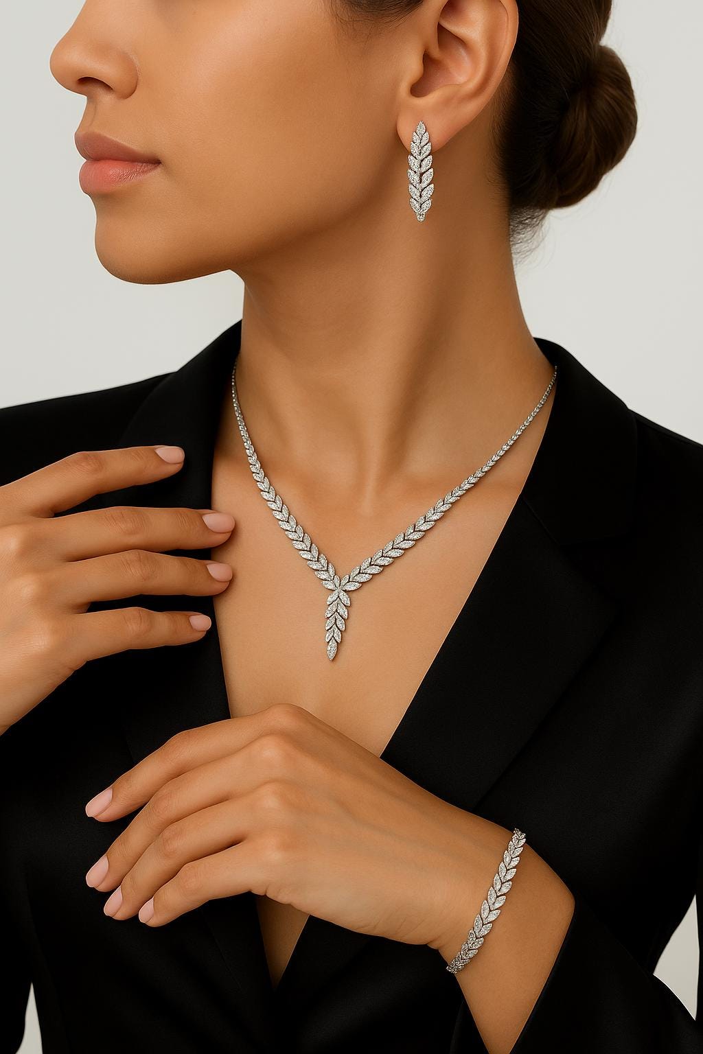 14K White Gold Natural Baguette Diamond Band  Bridal  Eternity